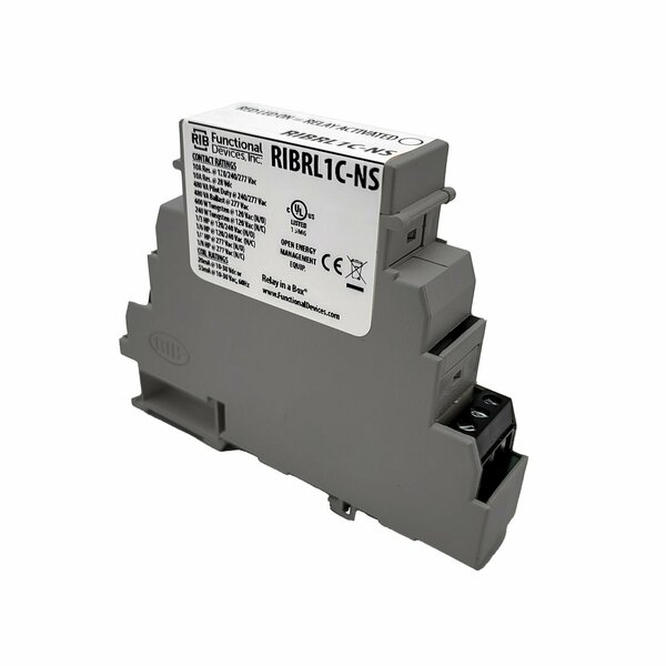 Functional Devices DIN Rail Relay 10Amp SPDT 10-30Vdc RIBRL1C-NS